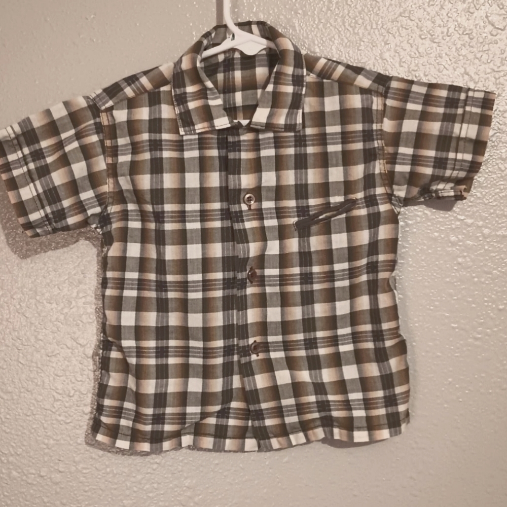 1970's  Jack Tar Togs Plaid Shirt Size 4
